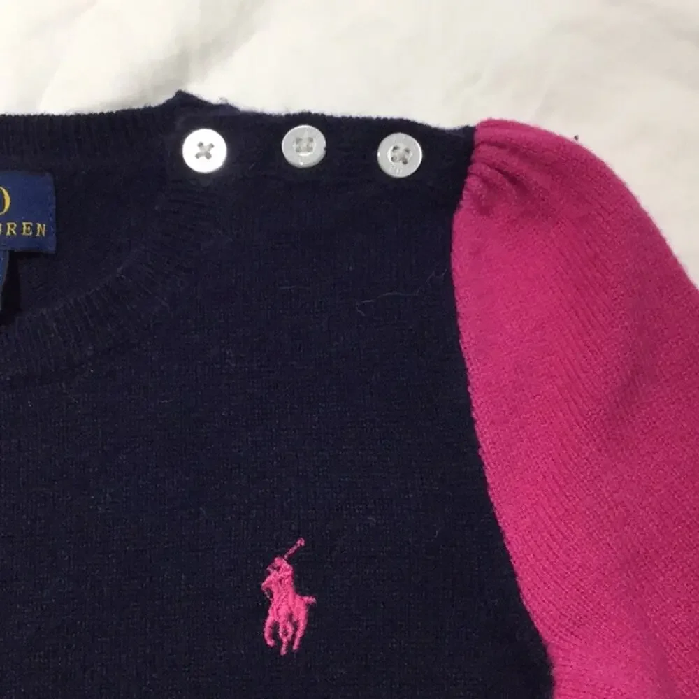 Ralph Lauren wool leather 3t dress worn once